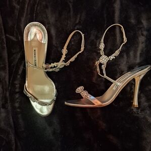 Manolo Blahnik Crystal Sandals